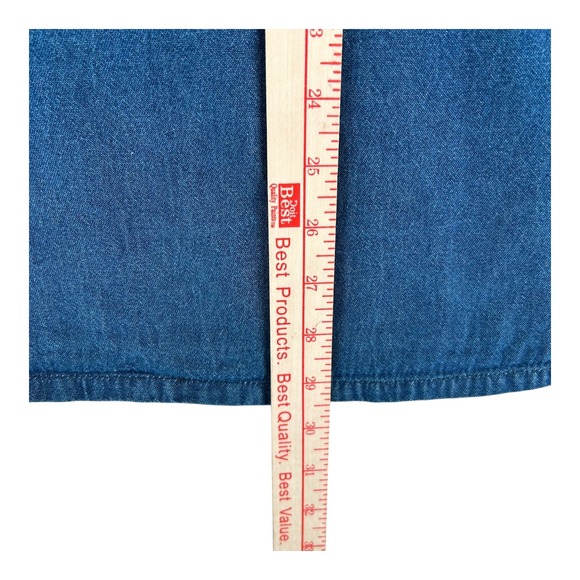 Canyon Sky Embroidered Denim Long Sleeve Peasant Tunic Women Small Western - Picture 3 of 8